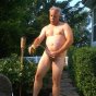 Man naked outside